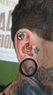 one of our titanium snap lock clickers found a home in this daith