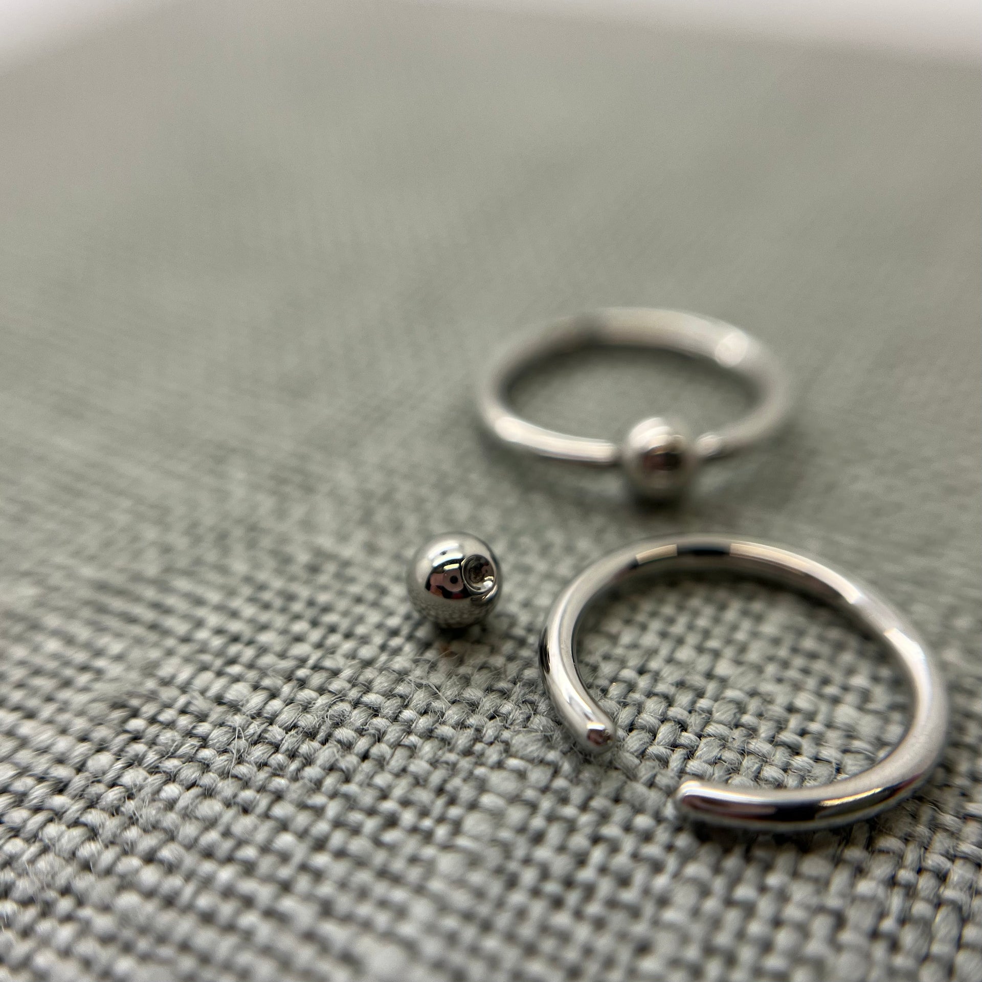 Pair 16g Stainless Steel Captive Bead Ring. Perfect hand polishing 👌 Tribal Expression Jewelry