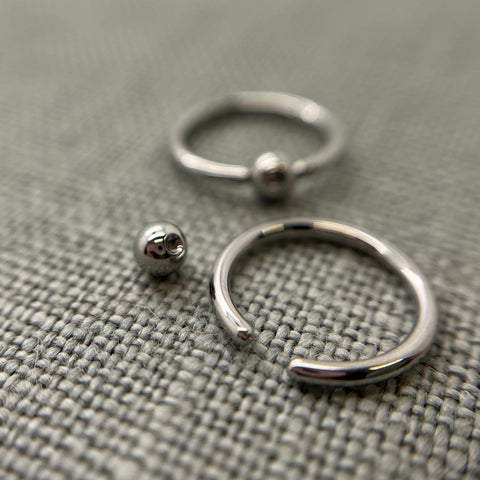 Pair 16g Stainless Steel Captive Bead Ring. Perfect hand polishing 👌 Tribal Expression Jewelry