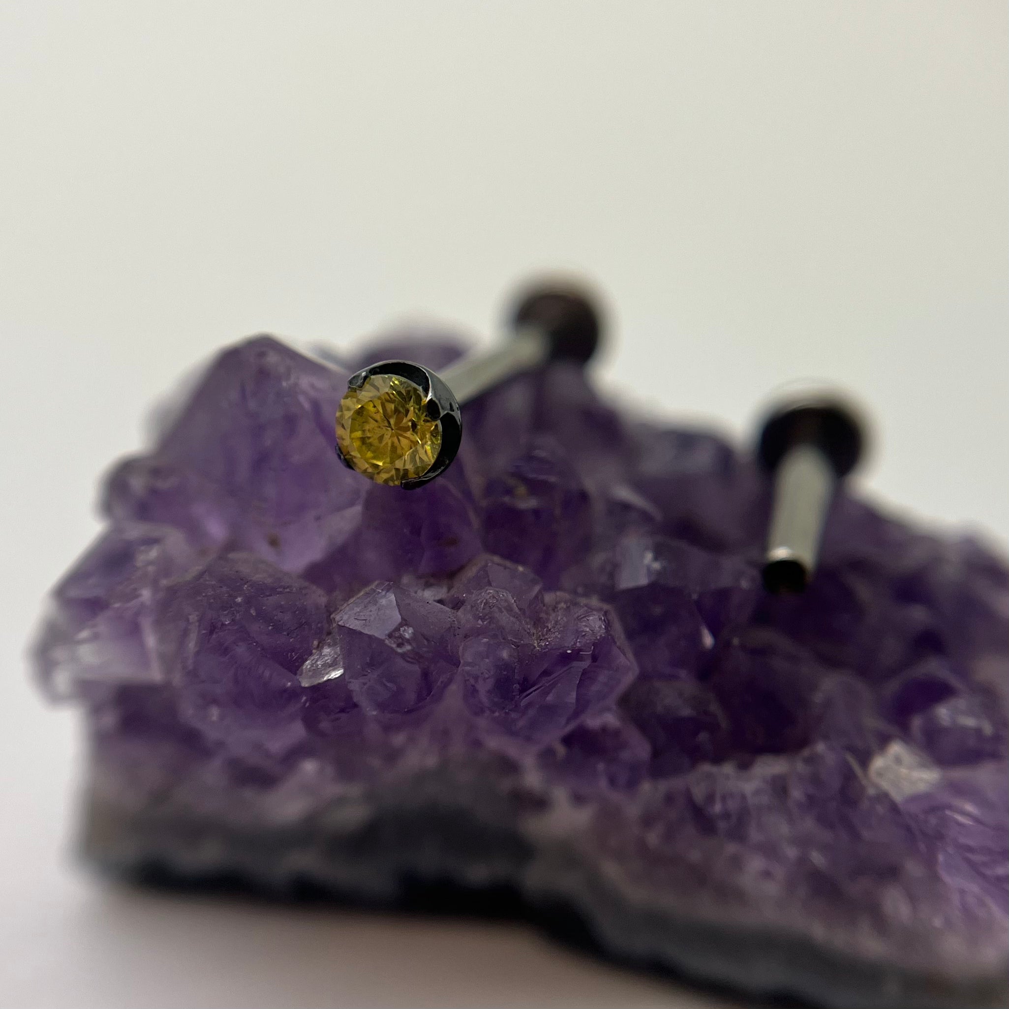 Brand new.....Black pure Niobium Threadless, 5A cubic zirconia. World First, threadless, genuine niobium. Tribal Expression Jewelry