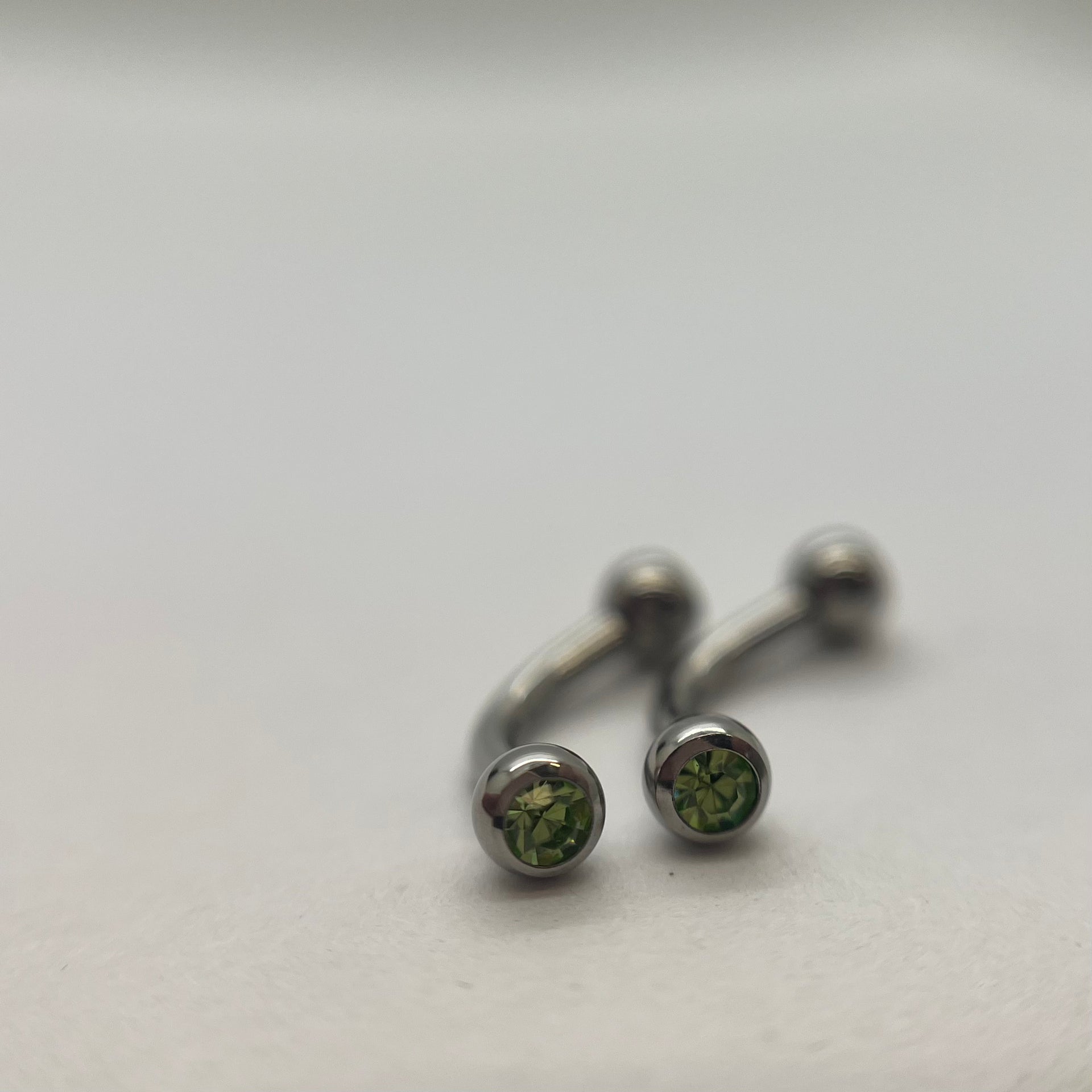 16g 5/16 Stainless Steel Curved Barbell with CZ (8mm) perfect for eyebrow piercings Tribal Expression Jewelry