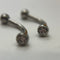 16g 3/8 Stainless Steel Curved Barbell With CZ (10mm). AMAZING DEAL Tribal Expression Jewelry