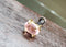 4mm x 6mm  pink tourmaline set in 14kt  yellow gold. Truly amazing one of a kind piece