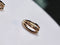 Solid 14kt gold triple stacked seam ring w/ twisted center band