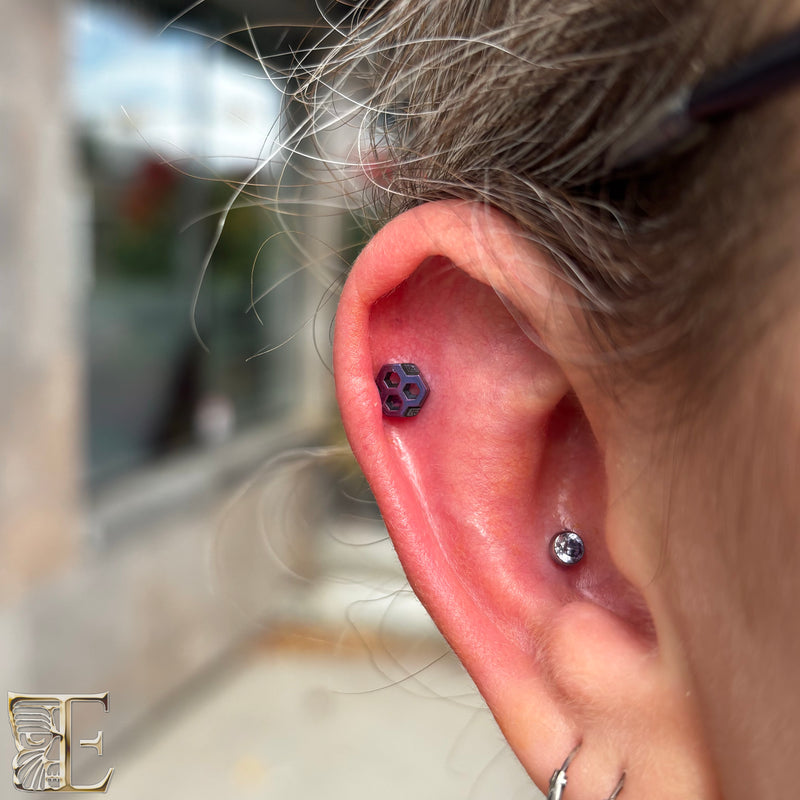 *NEW * 6mm  threadless honeycomb-6