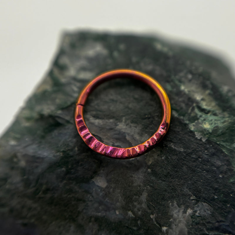 *NEW * Niobium seam ring with texture -size 16h 5/16-3