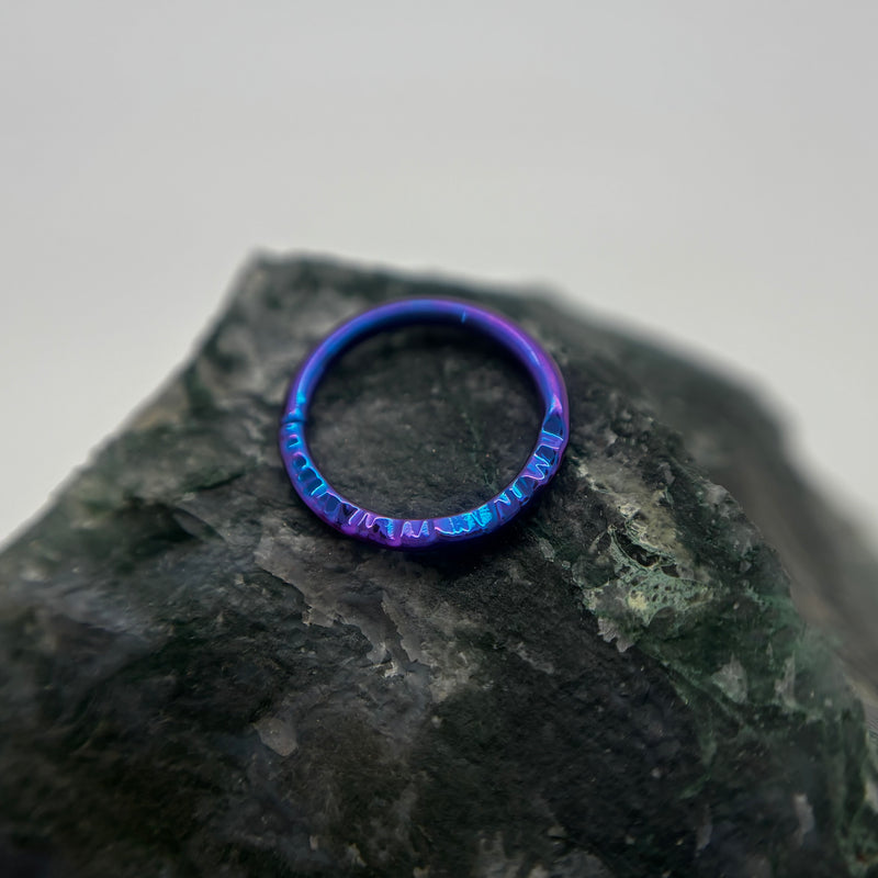 *NEW * Niobium seam ring with texture * Size 16g 3/8 *-3