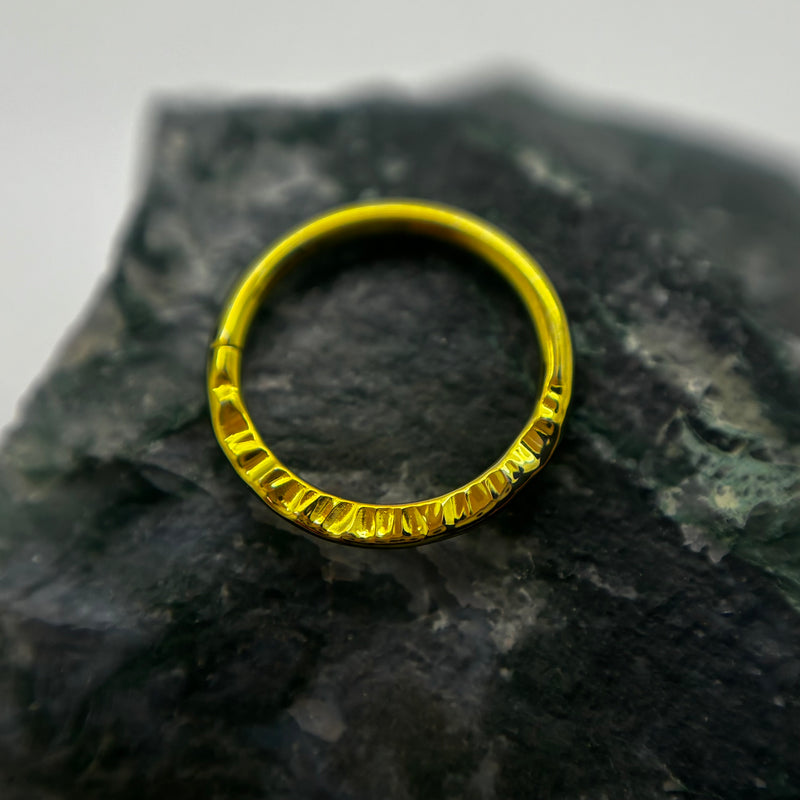 *NEW * Niobium seam ring with texture * Size 16g 3/8 *-4