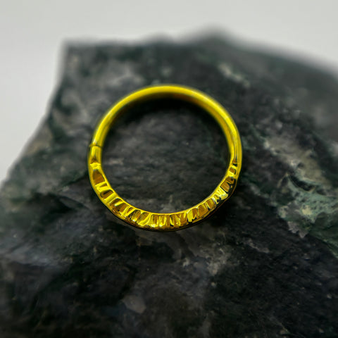 *NEW * Niobium seam ring with texture * Size 16g 3/8 *