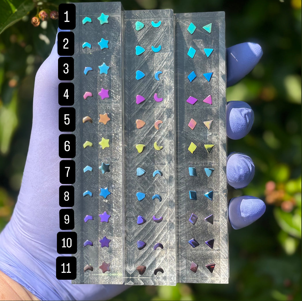 Titanium Star shaped Threadless earrings-2