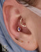 solid 14kt yellow gold hammered seam styled perfectly for this daith.