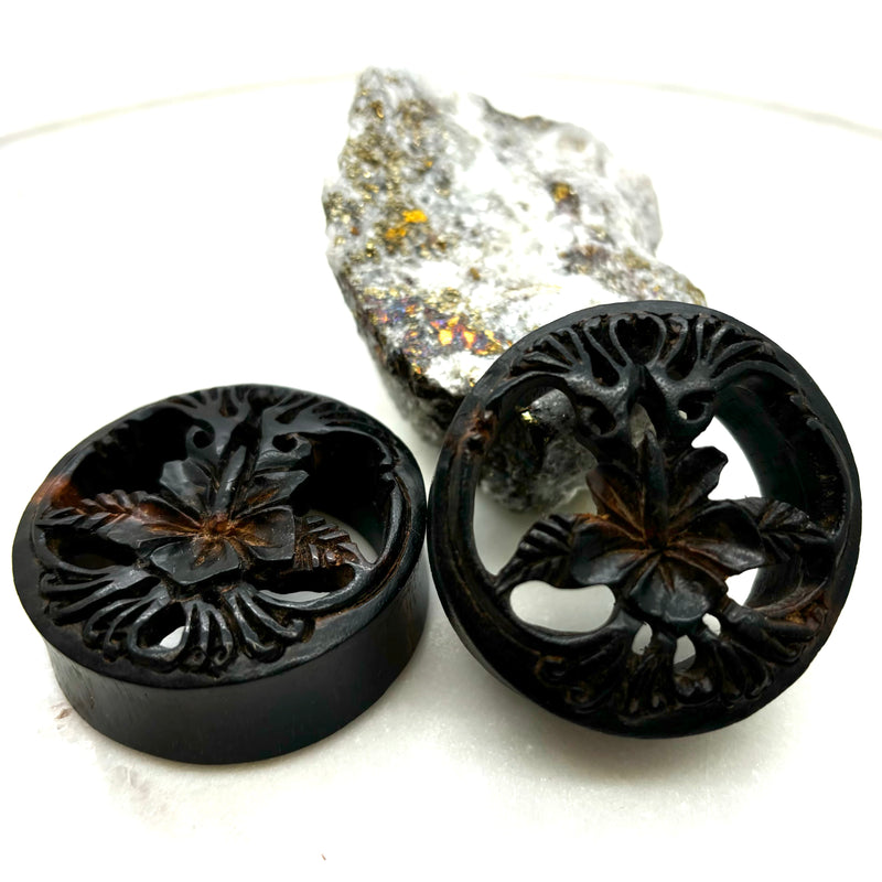 *MOVING SALE * Wood double flare plugs *-4