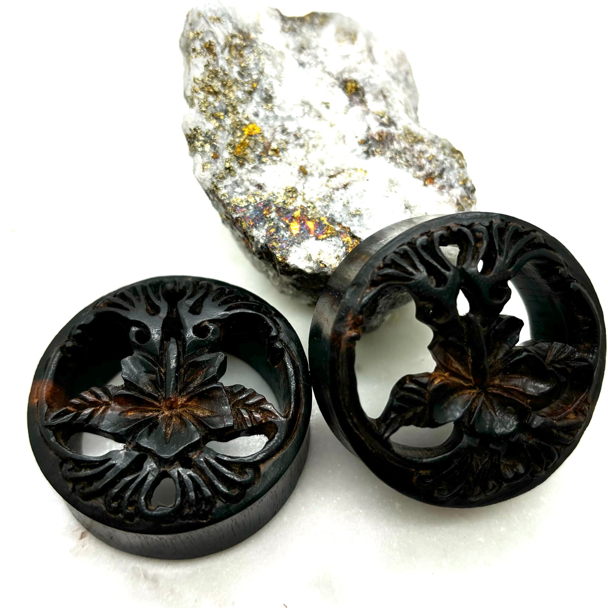 *MOVING SALE * Wood double flare plugs *-6
