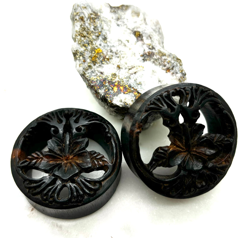 *MOVING SALE * Wood double flare plugs *-6