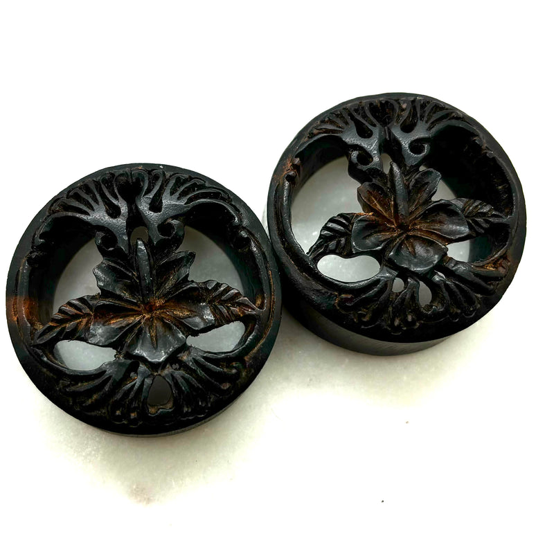 *MOVING SALE * Wood double flare plugs *-2