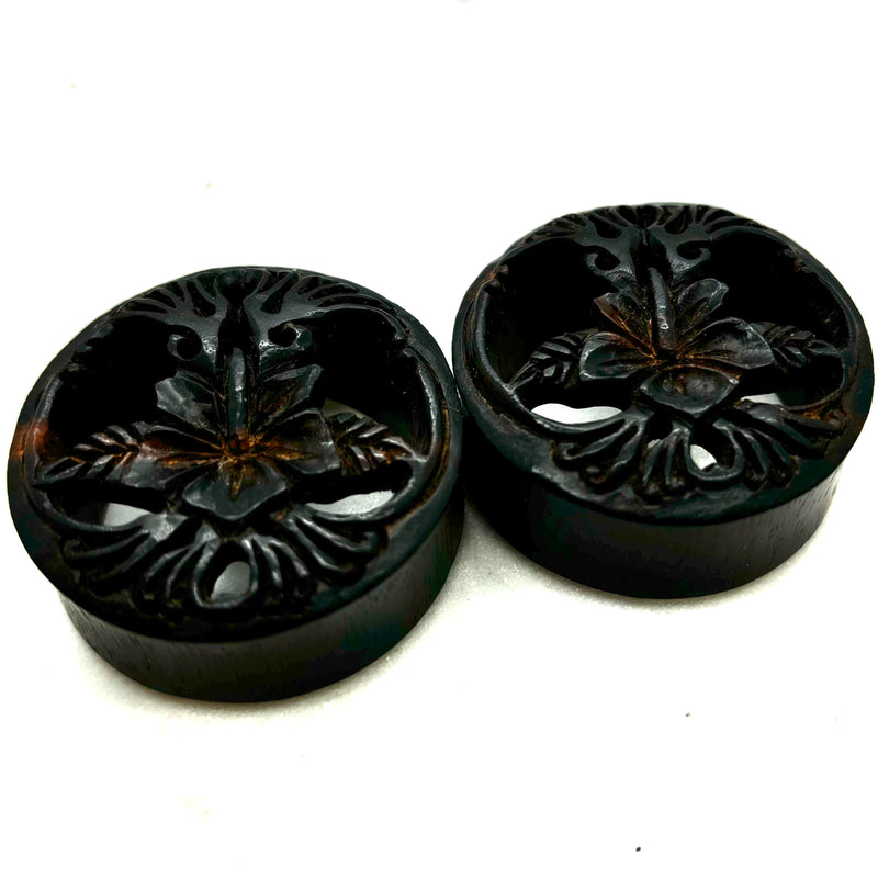 *MOVING SALE * Wood double flare plugs *-8