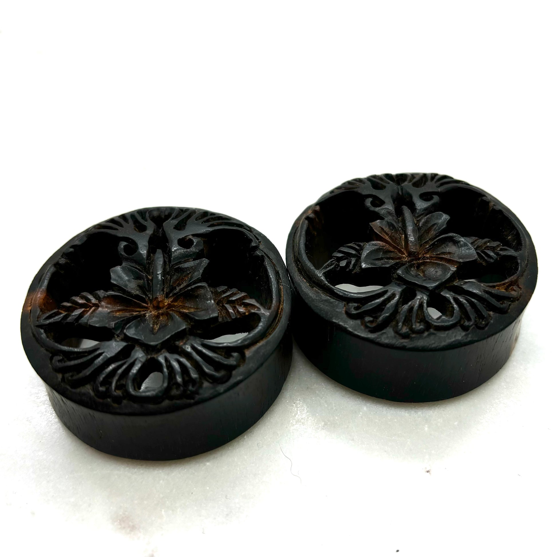 *MOVING SALE * Wood double flare plugs *-3