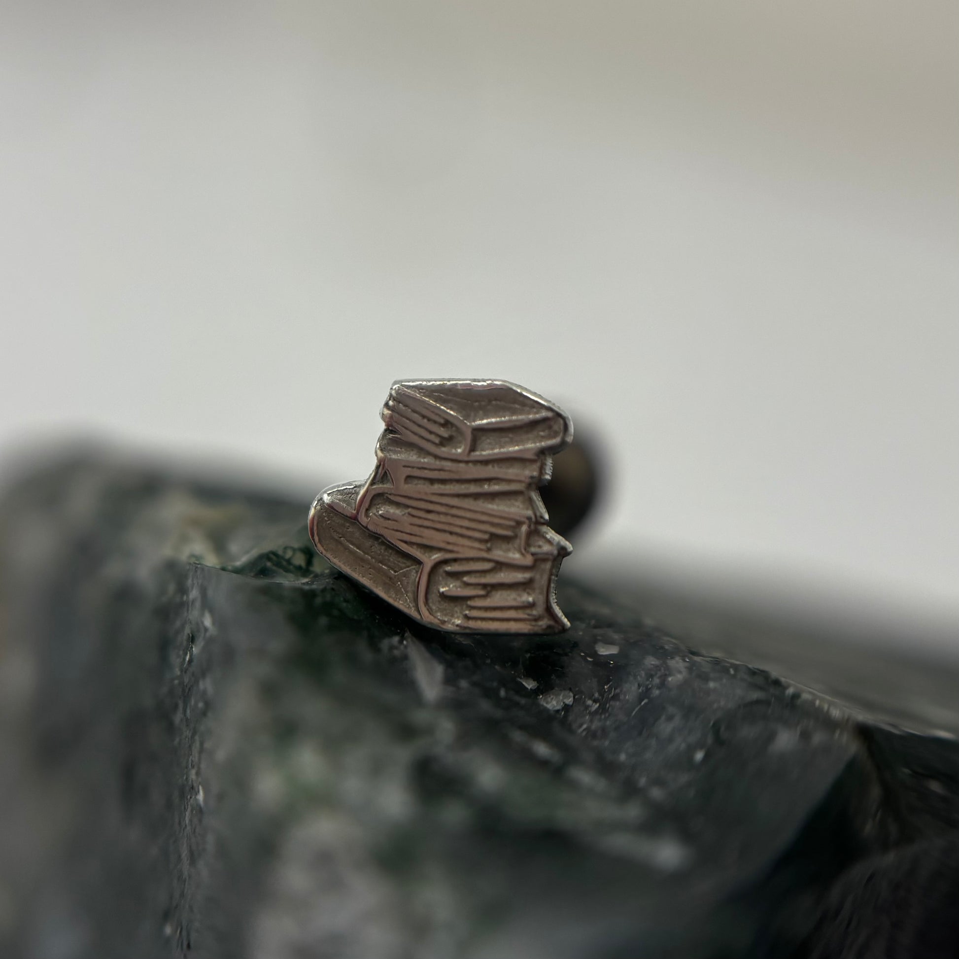 *NEW* Bookworm silver collection - Bookstack - for healed piercings-5