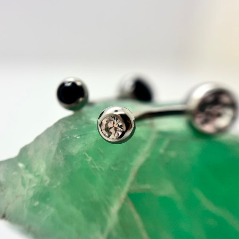 OVERSTOCK SALE — Stainless Steel Navel Jewelry- for healed piercing only .-8