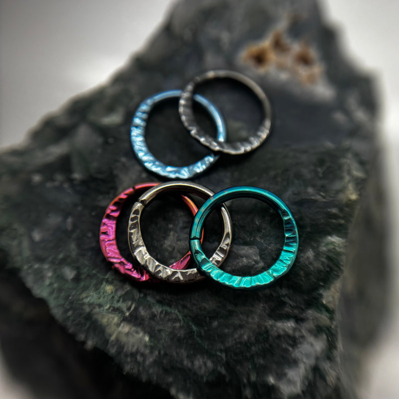 *NEW * Niobium seam ring with texture -size 16h 5/16-1