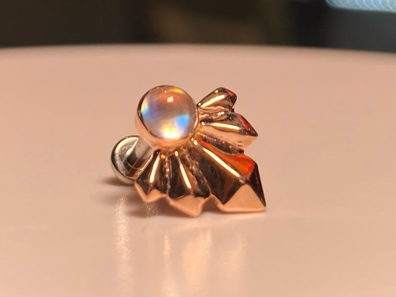 14kt Gold Crystal Fans. Handmade beauty Tribal Expression Jewelry