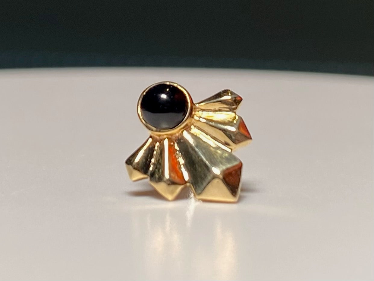 14kt Gold Crystal Fans. Handmade beauty Tribal Expression Jewelry