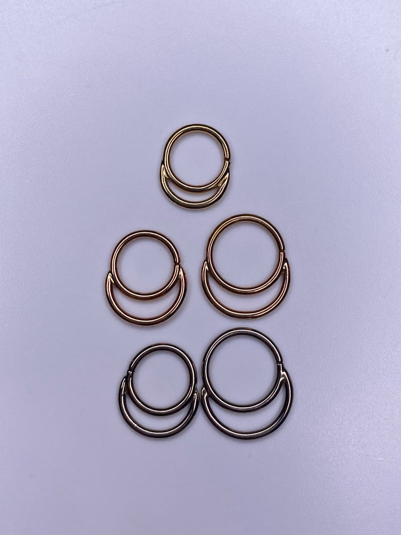 Solid 14kt "Stacked" Seam Ring, popular!!! Tribal Expression Jewelry