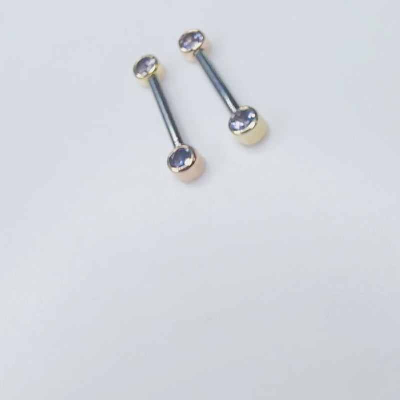 Iolite forward facing bars. Made for amazing nipples! Pair price-3